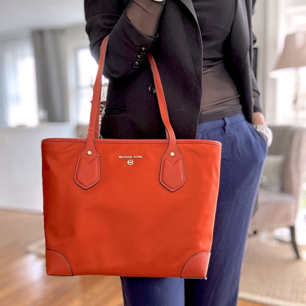 NWT authentic MK Eva tote deep orange
